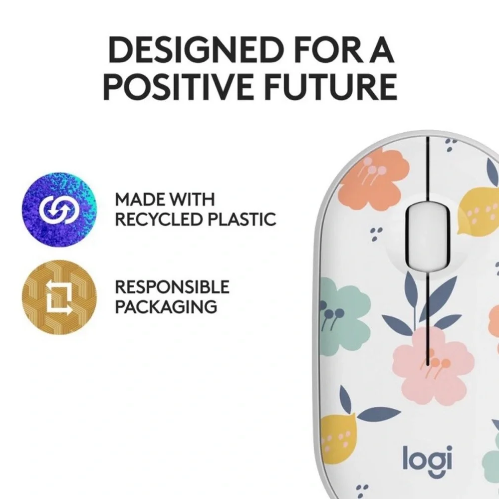 New Sealed Logitech M340‎ Wireless Mouse Floral Bouquets